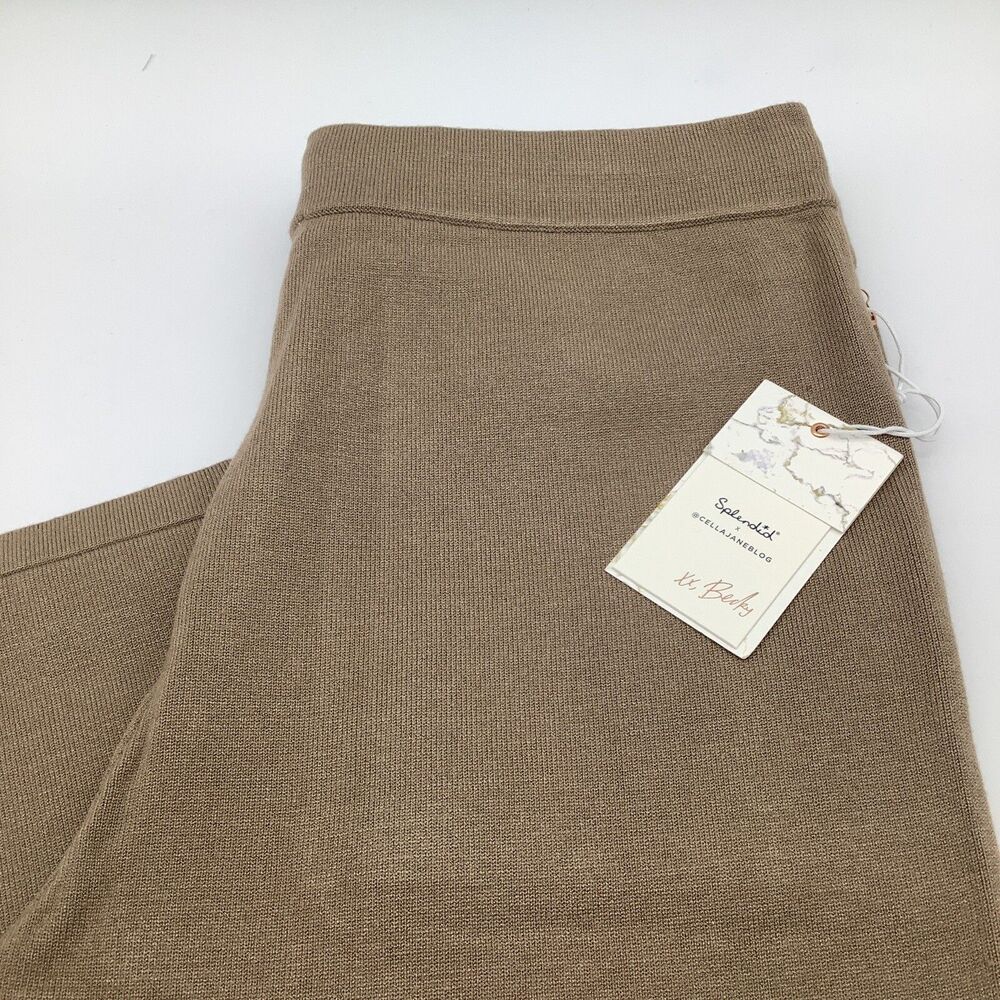 Splendid Womens Drawstring Viscose‎ Knit Pants Tan Size Medium NWT
